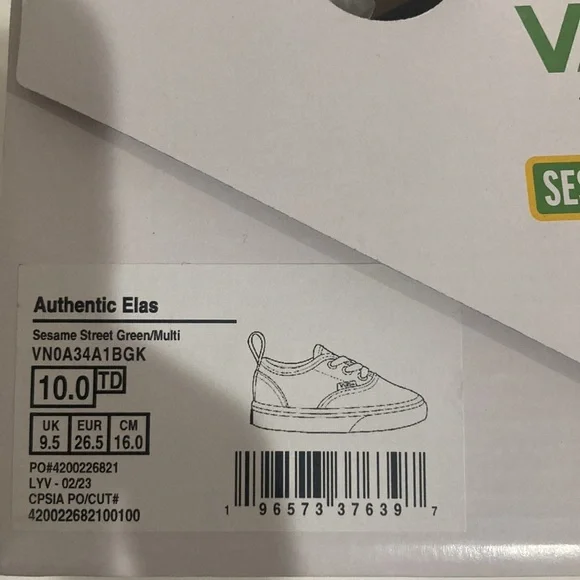 Vans Sesame Street Elastic Lace (Infant/Toddler) - Picture 4 of 5